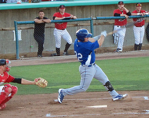 Retherford had an outstanding first half of the 2012 season with the Quakes, hitting 20 home runs and earning a berth on the Cal League All-Star team. He was also named the Quakes Dodger Pride winner in June 2012. (Photo credit - Ron Cervenka)