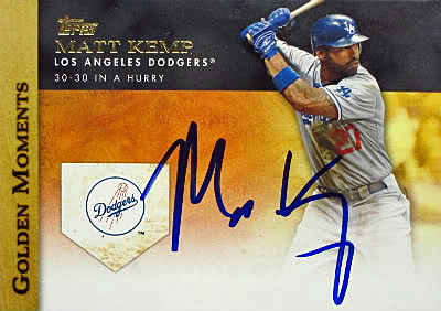 Although it's always nice to buy an autographed card, nothing beats the thrill of getting your cards personally autographed, as ThinkBlueLA's Ron Cervenka did with this Matt Kemp card during spring training 2012.