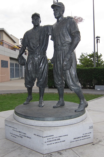 This statue located in Brooklyn, New York is a representation of what is arguably the greatest moment in baseball history. (Photo credit - Ron Cervenka)