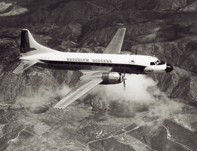 The Dodgers used this Convair 440 from 1957 through 1961. (Photo courtesy of National Air and Space Museum)