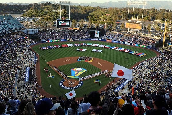 The 2009 World Baseball Classic semi-final and final rounds were held at Dodger Stadium. It was a very exciting time, especially with Team USA i the semi-finals. (Photo credit - Kirby Lee)