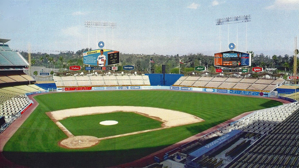 This artist rendition of the new video scoreboards shows that you can move into the future while maintain the rich history of Dodger Stadium. (Click on photo to enlarge)
