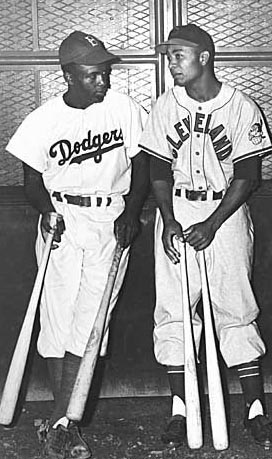 Robinson and Doby became and remained close friends.(AP photo)