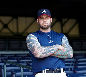 Like many professional athletes today, Moylan is big into tattoos. Included on his inter arms are the names of his two daughters Matisse and Montana. (Photo credit - Alison Church)