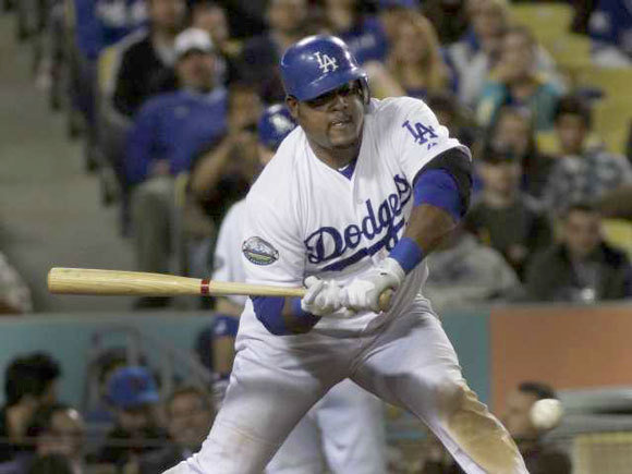 In his two seasons with the Dodgers, Uribe has hit exactly six home runs in 474 plate appearances.(Photo credit Lawrence K. Ho)