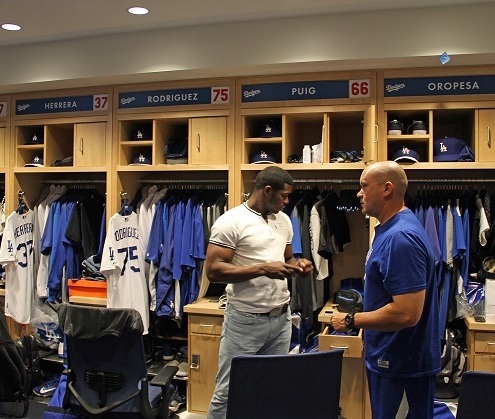 dodgers clubhouse locker room