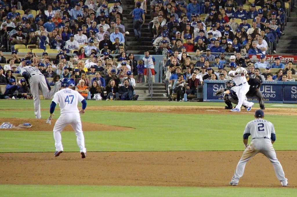 Puig's second career home run ball in flight. (Photo credit all - Ron Cervenka)