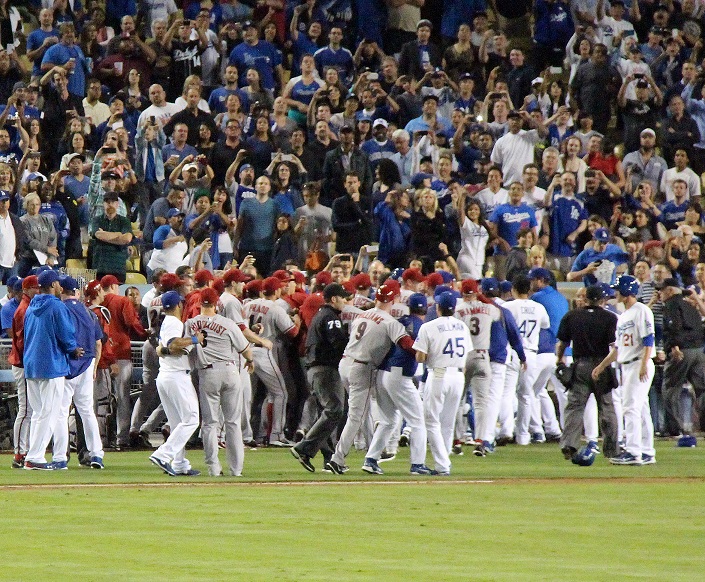 Whether or not the epic brawl between the Dodgers and Dbacks on June 11, 2013 was the turning point of the season is subject to personal opinion. But the 42-8 run that they went on a little over a week later isn't. (Photo credit - Ron Cervenka)