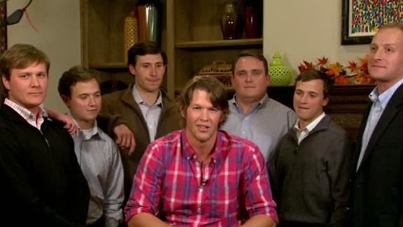 While several award finalists were in-studio at MLB Network's studios, Kershaw preferred to share the moment at his home with several of his closest friends. (Video courtesy of ESPN.com)