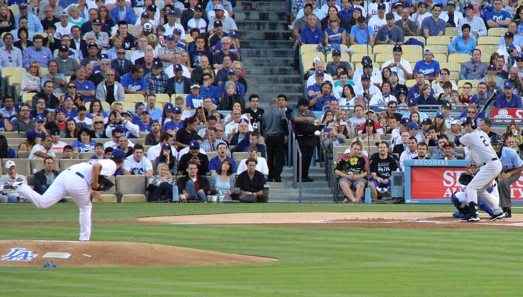 Future Hall of Famer Derek Jeter went 0 for 3 against future Hall of Famer Clayton Kershaw in their second meeting on July 31, 2013. (Photo credit - Ron Cervenka)