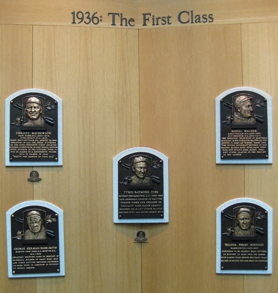 The inaugural Hall of Fame Class of 1936. (Photo credit: Ron Cervenka - Click on image to enlarge)