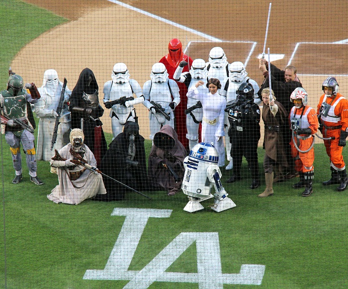 Star Wars Night is always a fan-favorite at Dodger Stadium. In fact, the April 14th date is already sold out. (Photo credit - Ron Cervenka)