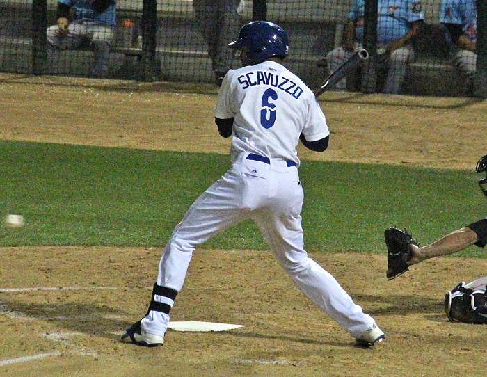 Scavuzzo will forever be remembered for his extremely crucial walk during the 2015 Cal League South Division playoff in the bottom of the ninth inning that sparked an impossible come-from-behind victory. The Quakes would go on to win the 2015 Cal League Championship. (Photo credit - Ron Cervenka)