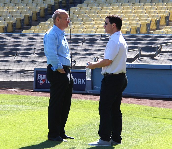 Even though Andrew Friedman is entering only his second season with the Dodgers, you have to wonder how long Stan Kasten and the other Dodgers owners will put up with not making it to the World Series. (Photo credit - Ron Cervenka)