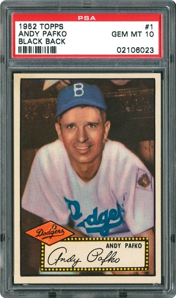Andy Pafko's mint 1952 Topps baseball card.