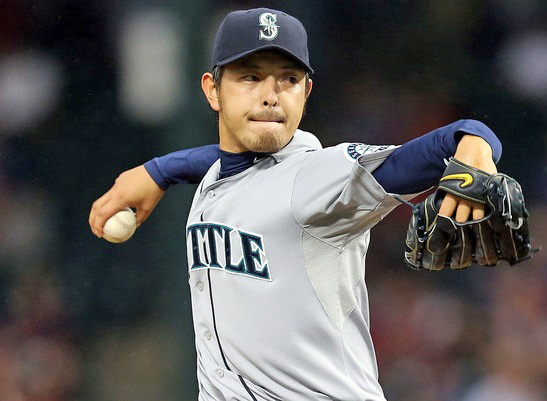 While there is no reason to believe that Hisashi Iwakuma won't be a big addition to the Dodgers rotation in 2016, he is nowhere near the same level that Zack Greinke was. (Photo credit - Ronald Martinez)