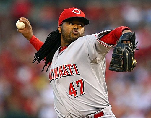 Through eight major league seasons, Cueto is 2-5 with a 2.79 ERA against the Dodgers. He did not face them in 2015. (Photo credit - Dilip Vishwanat)