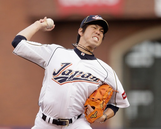 Maeda last pitched in the U.S. for Team Japan in the 2013 World Baseball Classic. (Photo credit - Ezra Shaw)