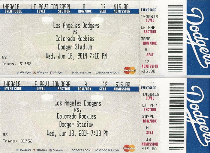 template dodger ticket