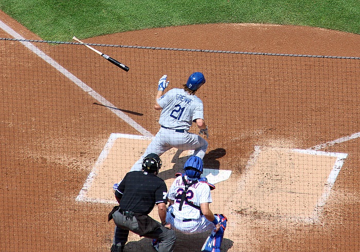 Dodger fans are truly going to miss Zack Greinke-s epic bat flips. (Photo credit - Ron Cervenka)