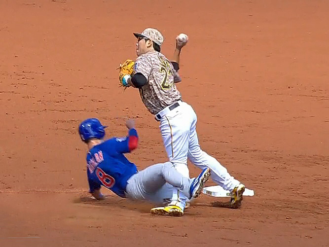 No one will argue that Utley's takeout slide of Tejada was both hard and late, but it certainly no worse that Coghlan's takeout slide of Kang, for which Coghlan received no suspension) (Click on image to view video)