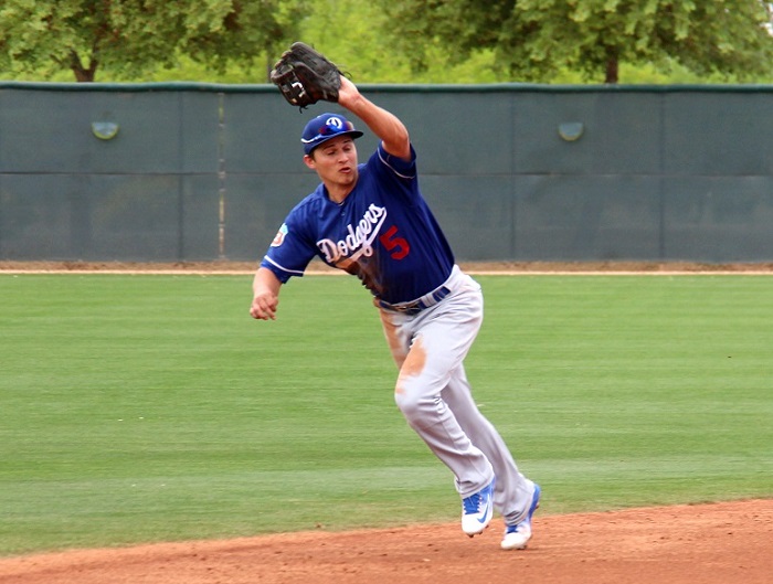 Seager gave his knee a good test on Monday when he had to break to his right to field a hard line drive. According to manager Dave Roberts, he came out of the outing without any issues. (Photo credit - Ron Cervenka)