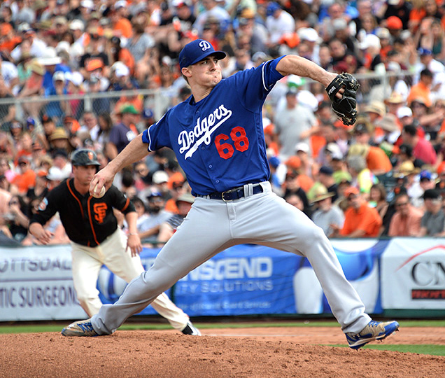 It's been two years almost to the date since Dodgers right-hander Ross Stripling stepped onto the Camelback Ranch mound. He faired much better this time than the last. (Photo credit - Jon SooHoo)