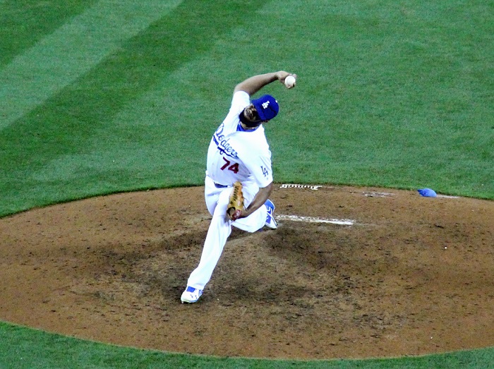 The question is not will Kenley Jansen break Eric Gagne's franchise saves record, the question is by how many? (Photo credit - Ron Cervenka)