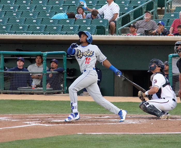 After going homerless in his previous 11 games, Yusniel Diaz has hit two in two games. (Photo credit - Ron Cervenka)