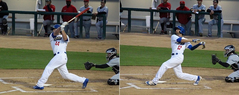 Back-to-back jacks by Joey Curletta and Michael Ahmed in the fourth inning pretty much took the wind out of the Rawhide sail on Saturday evening. (Photo credit - Ron Cervenka)