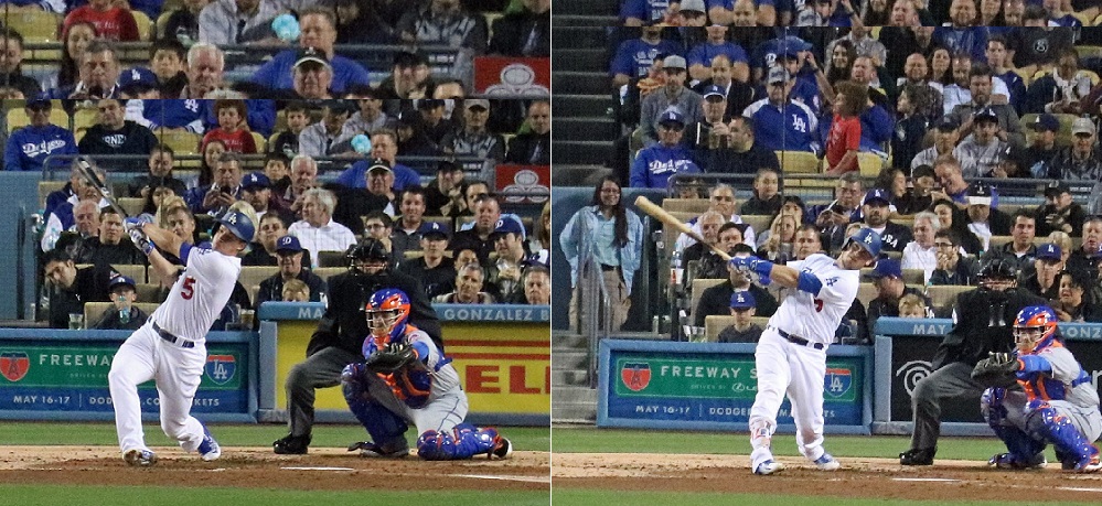 Unfortunately both Corey Seager's and Yasmani Grandal's home runs were both solo shots on Wednesday night. (Photo credit - Ron Cervenka)