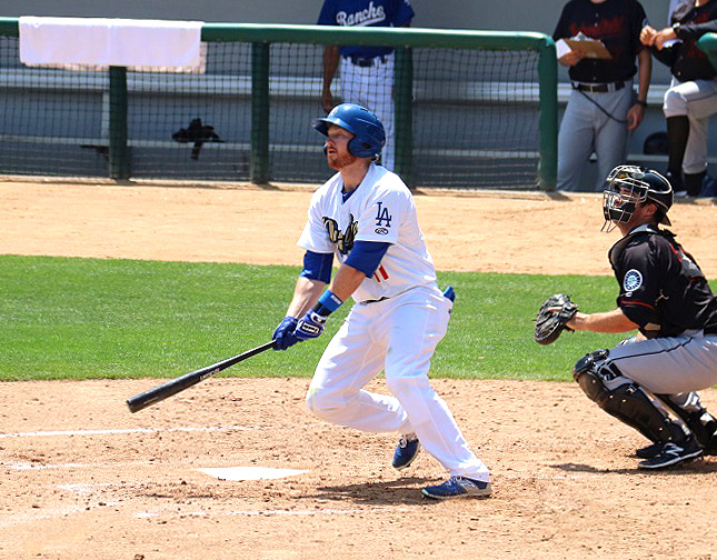 Kyle Garlick's days with the Rancho Cucamonga Quakes are probably number - but in a very good way. (Photo credit - Ron Cervenka)