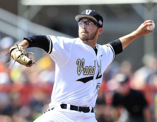 Pfeifer's seven scoreless innings in Game-2 of the 2015 College World Series was a big reason for Vanderbilt won the title. (Photo credit - Jae S. Lee)