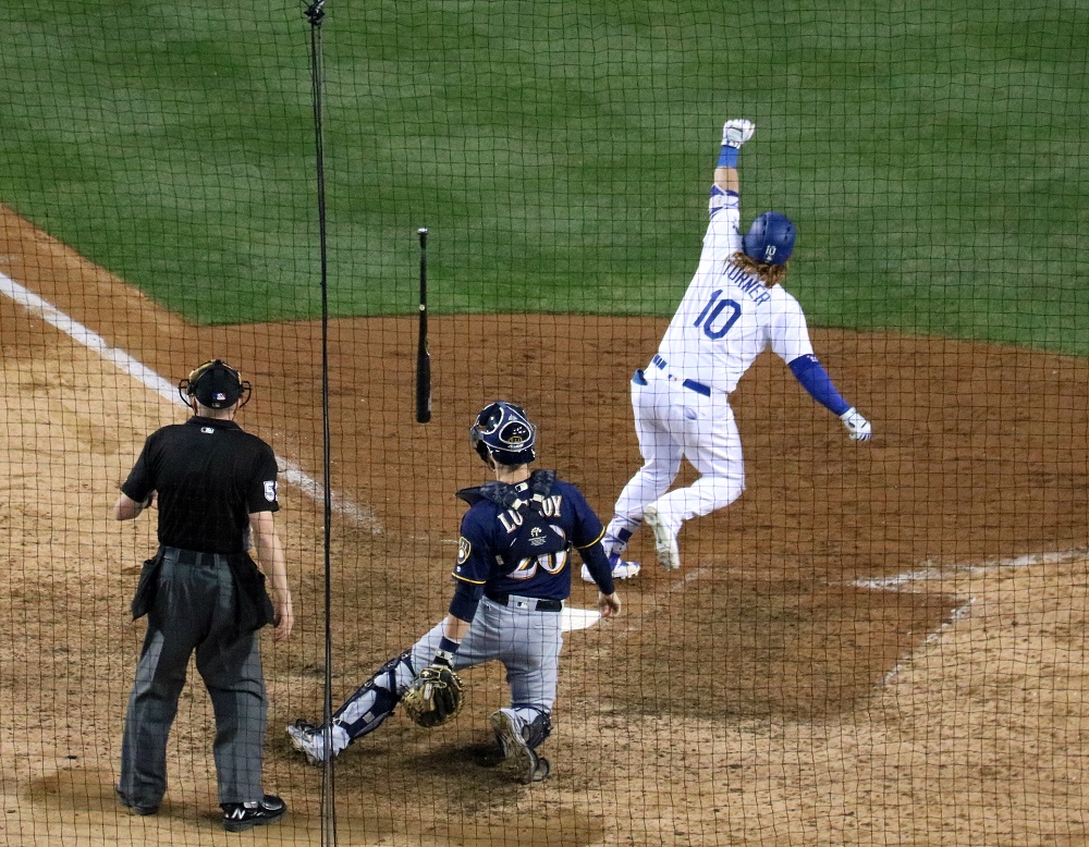 Turner's walk-off hit in the bottom of the 10th inning on Thursday night was the third of the season for the Dodgers. (Photo credit - Ron Cervenka)