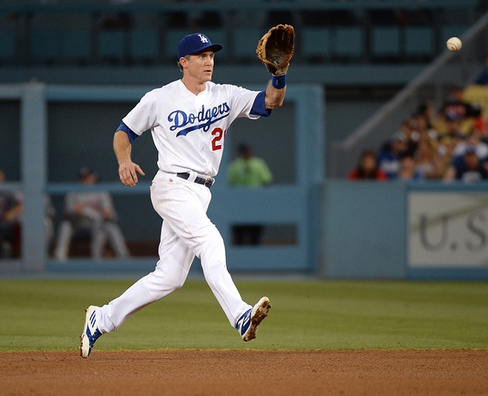 There is zero doubt that Utley's decision to throw to third base instead of first base saved at least one run from scoring and probably more. (Photo credit - Jon SooHoo)