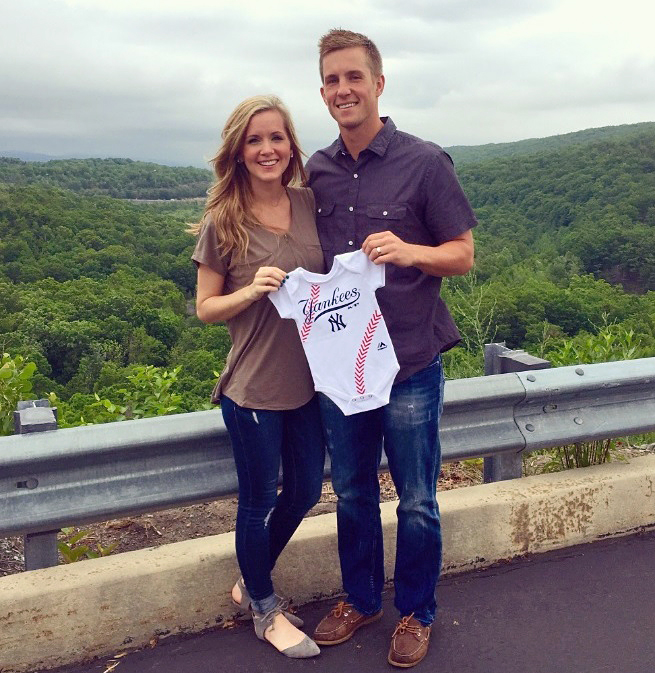 Layne and his wife Katherine are expecting their first child in December. Obviously they are going to need a new outfit for their baby. (Photo courtesy of @LayneSomsen)