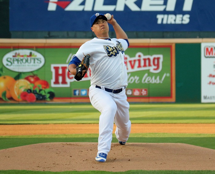 After his six-inning rehab start with the Quakes on July 1, Ryu felt that he was ready to return to the Dodgers starting rotation. (Photo credit - Ron Cervenka)