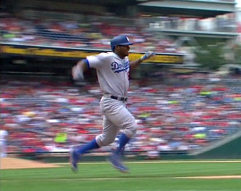 There was zero doubt that Puig injured his right hamstring while trying to leg out a grounder on Thursday afternoon. (Video capture courtesy of SportsNet LA)