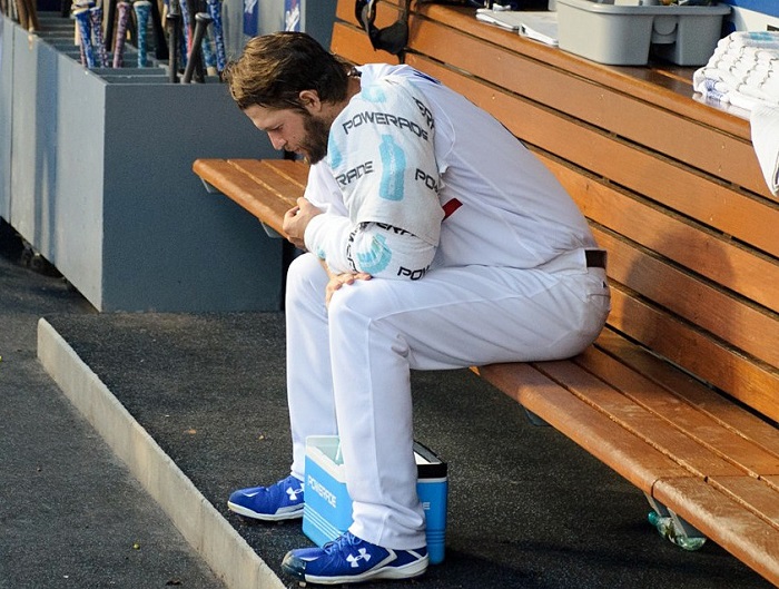 For as upset as everyone is over Kershaw's setback, there is absolutely no one more upset than Kershaw himself. (Photo credit - David Dennis)