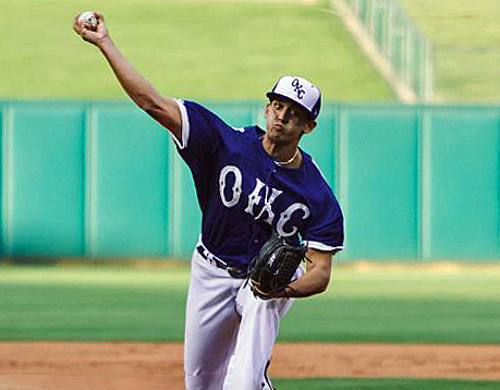 Although Friday night was De Leon's first 10-strike-out game of the season with the OKC Dodgers, he had six 10 or more strikeout games in 2015. (Photo courtesy of MiLB.com)