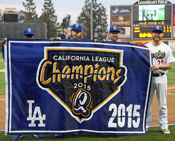 Nearly all of the players from the Quakes 2015 Cal League Championship team have been promoted which, of course, is the very purpose of the minor leagues. (Photo credit - Ron Cervenka)