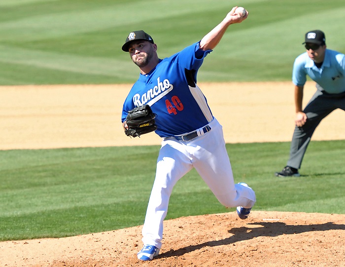 Although Sunday's outing undoubtedly did not go as well as Dodgers lefty Adam Liberatore had hoped, it was only his first of what is expected to be several minor league rehab outings. (Photo credit - Steve Saenz)