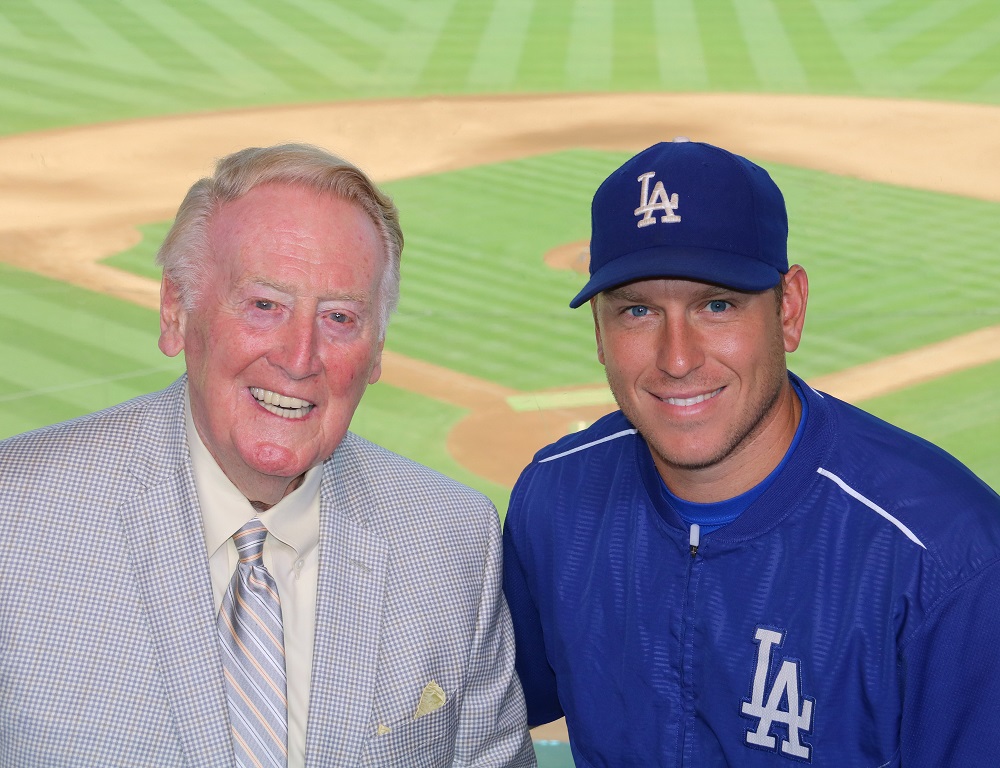 When I took this photo on August 14, 2016, I knew that it was Vin Scully's final season as a Dodger, but most definitely not A.J.'s. (Photo credit - Ron Cervenka)