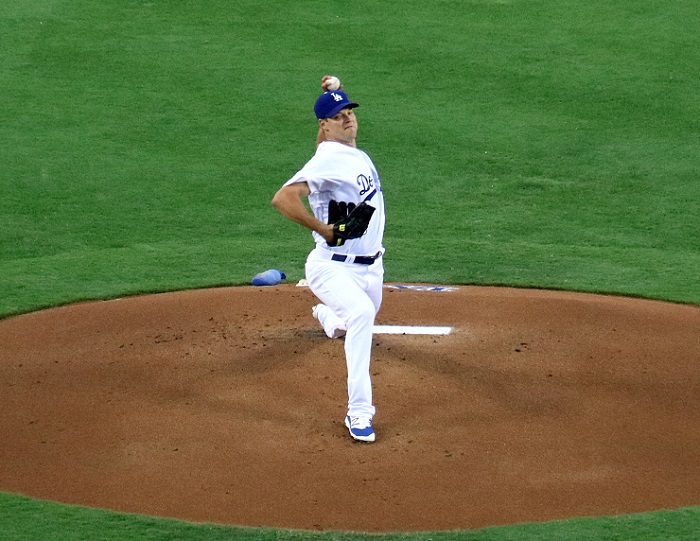 Hill absolutely dominated the Cubs in Game-3 of the 2016 NLCS, allowing no runs and only two hits in his six innings pitched. (Photo credit - Ron Cervenka)