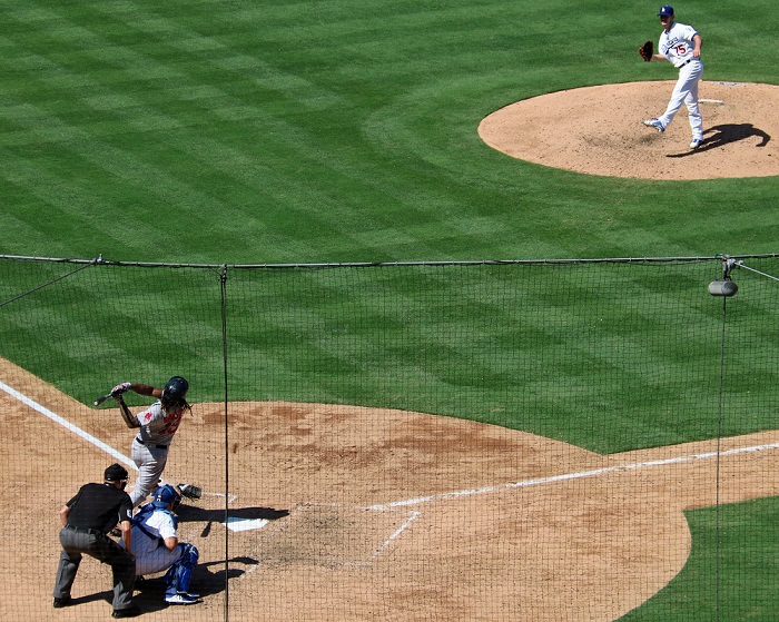 Dayton's seventh-inning strikeout of pinch-hitter Hanley Ramirez pretty much sealed the deal for the Dodgers on Saturday. (Photo credit - Ron Cervenka)