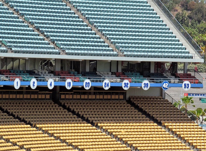 The Dodgers 10 retired numbers. (Image courtesy of phungo.blogspot.com)