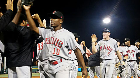 The Great Lakes Loons opened the Eastern Division Championship Series with a 4-1 win over the West Michigan West Michigan Whitecaps. (Photo courtesy of Great Lakes Loons)