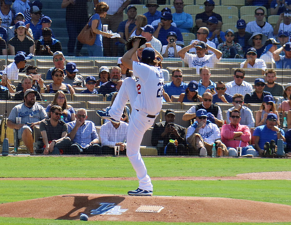 There are some who were critical of Dodgers manager Dave Roberts for going with Kershaw on three-days rest instead of going with rookie left-hander Julio Urias in Game-4 and saving Kershaw for Game-5, but the simple reality is that there may not have even been a Game-5 were it not for Kershaw's brilliant performance on Tuesday. (Photo credit - Ron Cervenka)