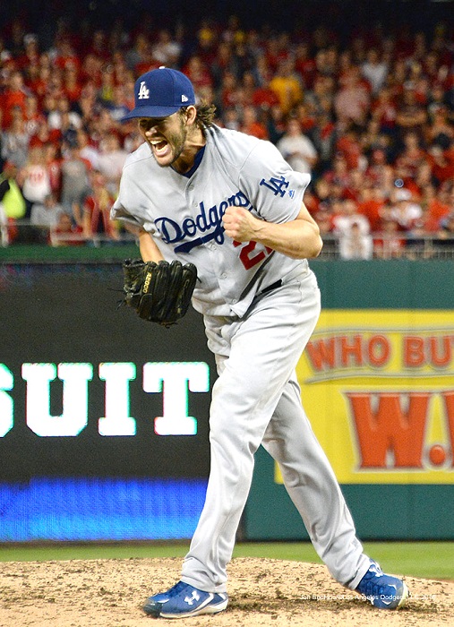 With the very real possibility that there may not be a Game-5 on Thursday, the Dodgers would be absolutely foolish not to start Clayton Kershaw in today's Game-4. (Photo credit - Jon SooHoo)
