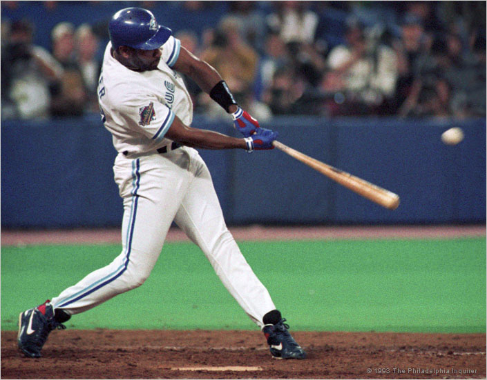 Joe Carter's walk-off three-run home run in Game-6 of the 1993 World is still ranked one of the greatest in World Series history. (Photo credit - Jerry Lodriguss)